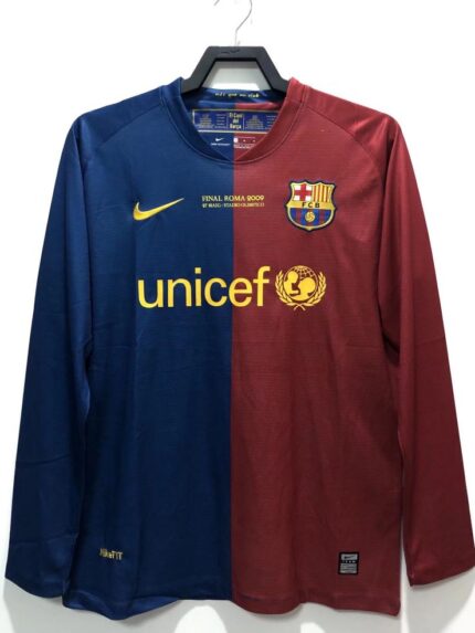 2008-09 Barcelona home jersey Champions League version long Sleeve