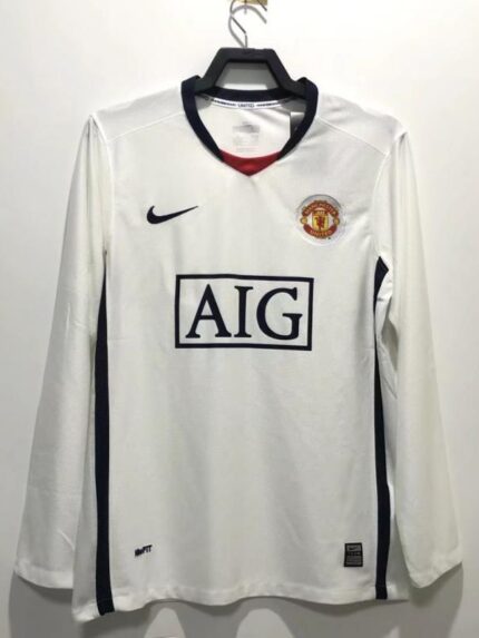 2008-09 Manchester United Away Jersey Long Sleeve