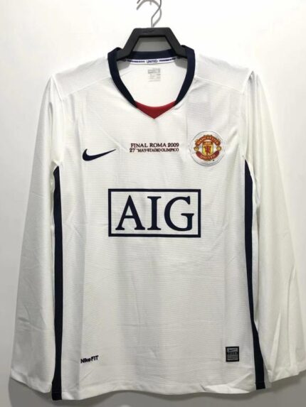 2008-09 Manchester United Away Jersey Champions League Long Sleeve